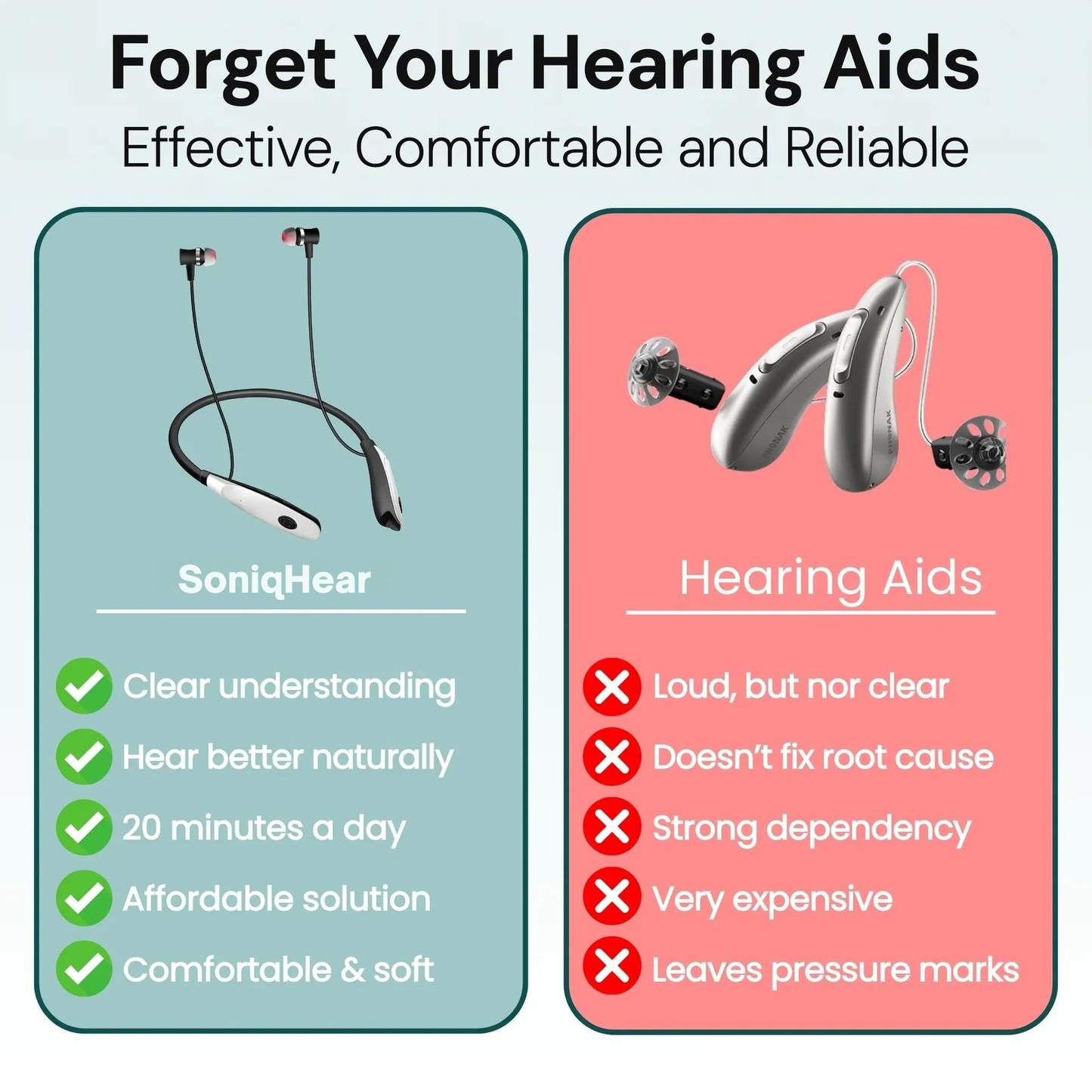 SoniqHear™ - Red Light Therapy Earbuds for Age-Related Hearing Loss