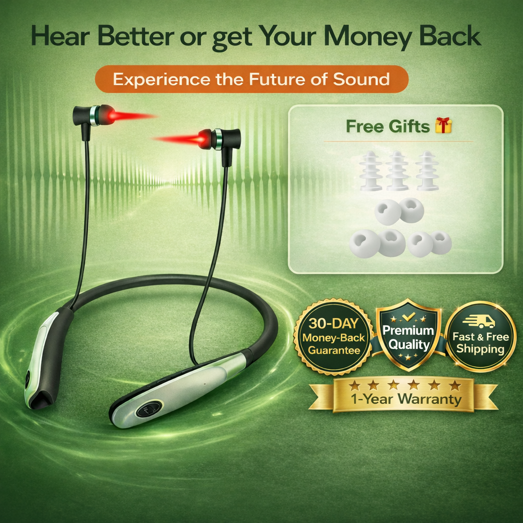 SoniqHear™ - Red Light Therapy Earbuds for Age-Related Hearing Loss