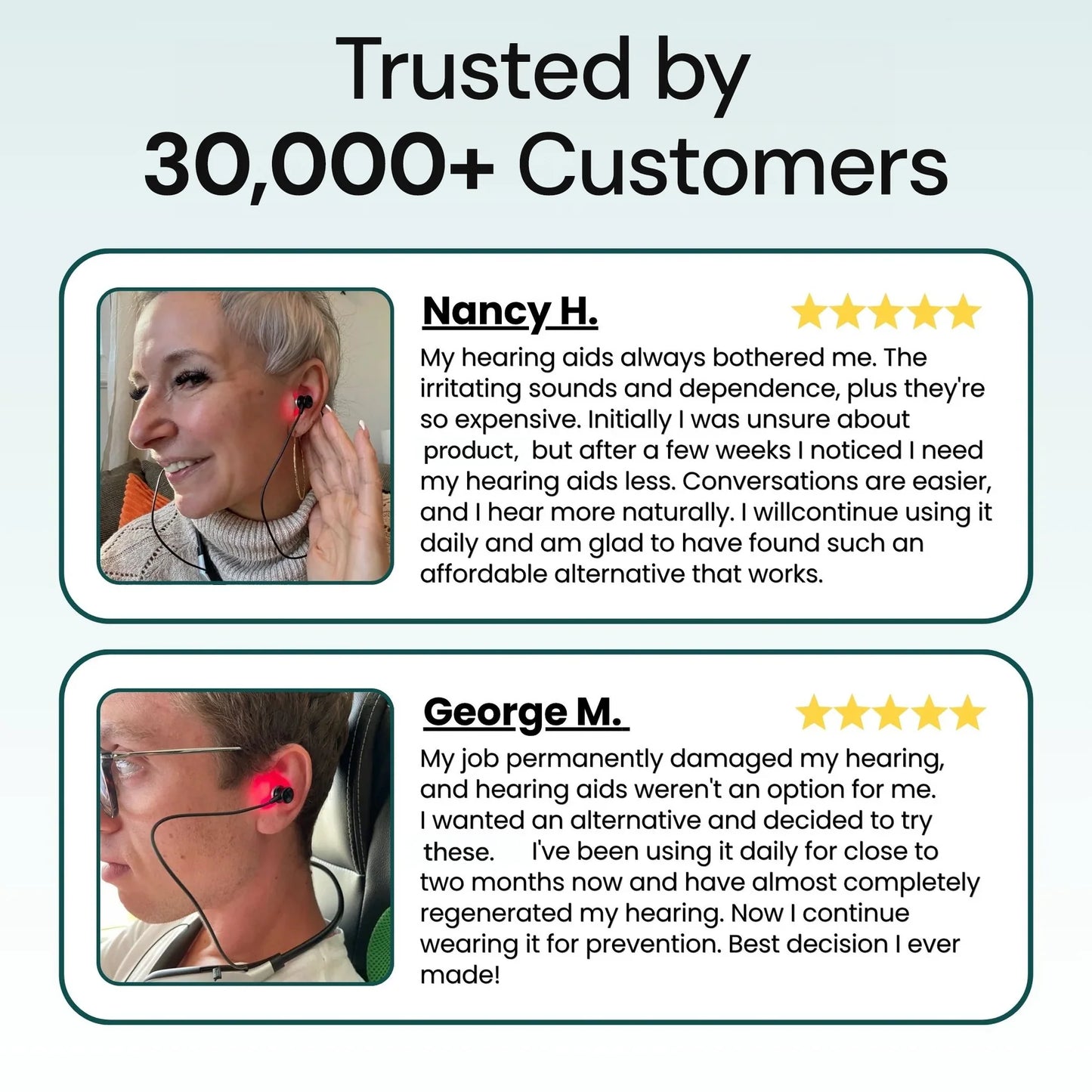 SoniqHear™ - Red Light Therapy Earbuds for Age-Related Hearing Loss